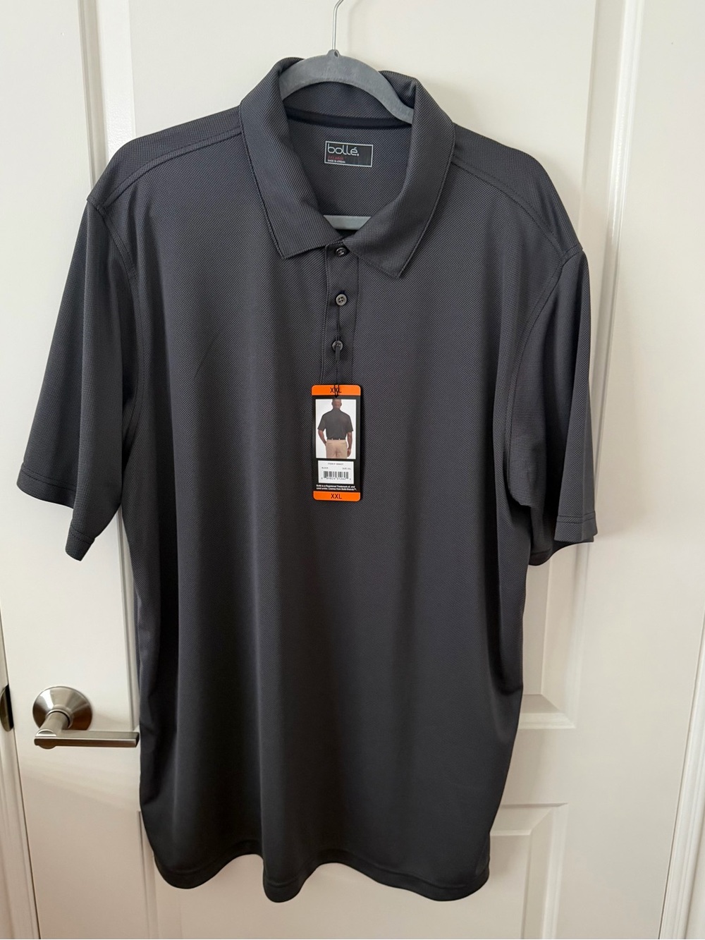 bolle Men's Charcoal Gray Polo Performance Shirt